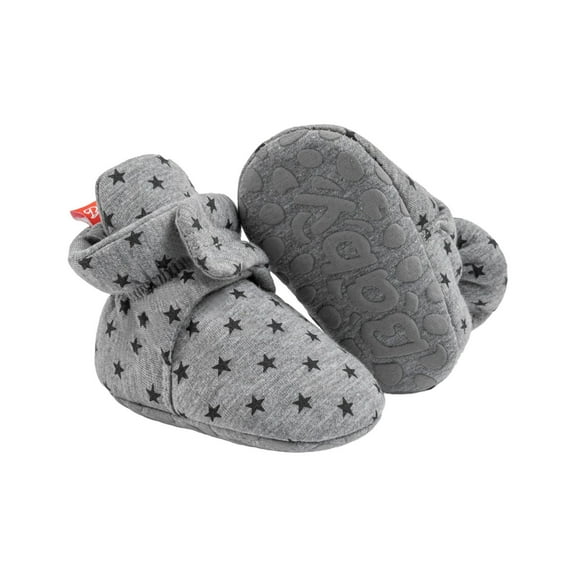 Cethrio Newborn Boys Winter Shoes, Cotton Soft Non-slip Thermal Walking Shoes Gray Size 6-12 Months