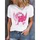 thumbnail image 1 of Women's Vintage Cupid Valentine's Day T-Shirt - Playful Blown Bubble Print, Casual Crew Neck Short Sleeve Top, Soft , Perfect for Spring & Summer Tee Tee For Adult, Men, Women, Teen, Teenager, Adoles, 1 of 6
