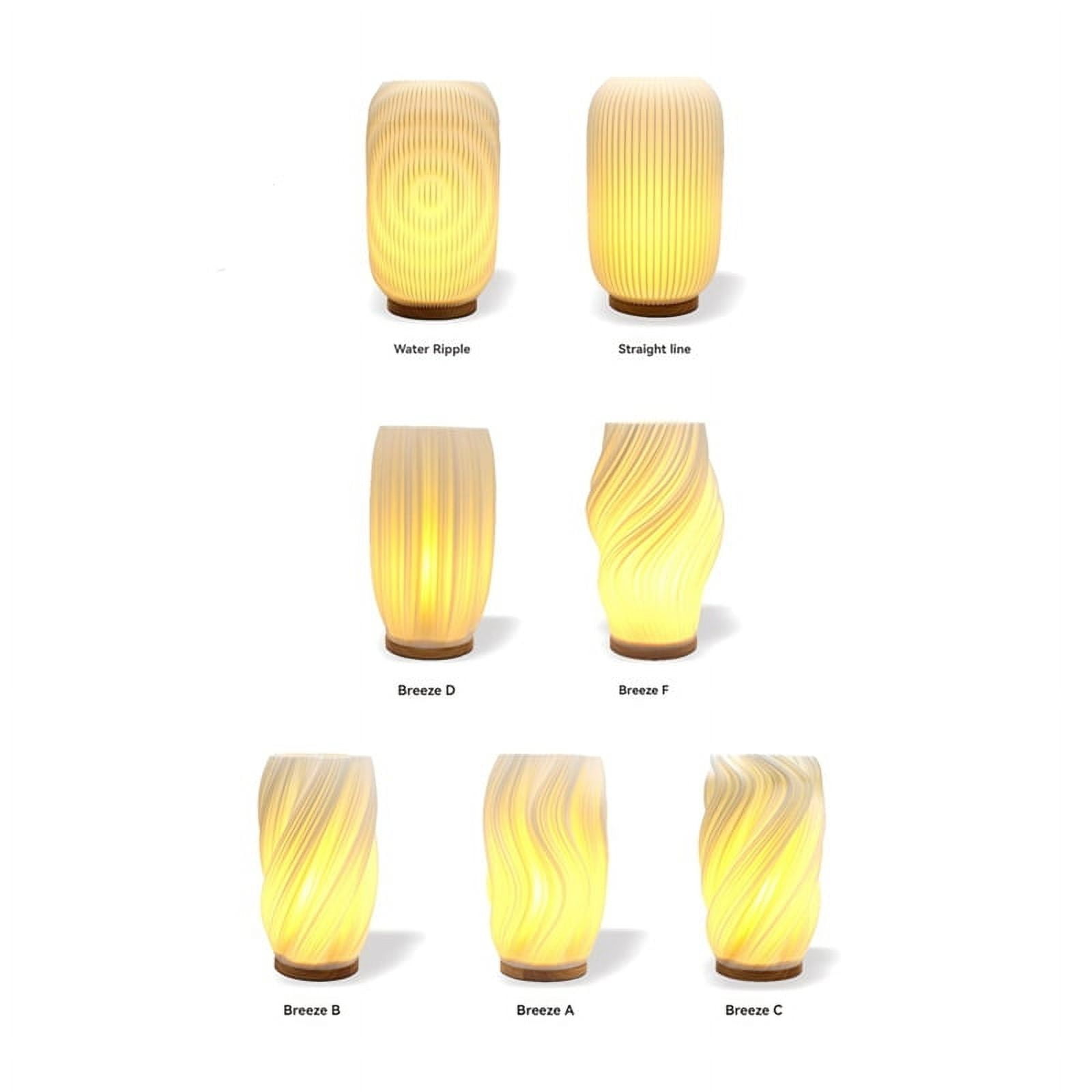 Bedside Lamps for Nightstand Lamp Vintage Striped Small Night Light Lamp for Study & Decoration,Breeze A