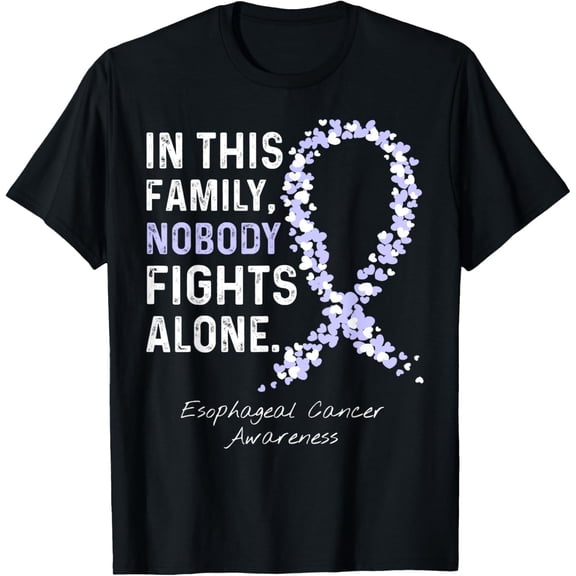 Playful Comfort Tee - In This Family Nobody Fights Alone Esophageal Cancer T-Shirt
