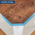 thumbnail image 2 of Danolapsi 78.7"Farmhouse Dining Table for 6-8 People,Rustic Industrial Kitchen Table with Sturdy Metal Frame & Chamfered Corners for Dining Room,Breakfast Nook,Small Space,Sintered Stone,Table only, 2 of 7