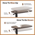 thumbnail image 5 of FunniHomi 23.6" W x 13.8" D Adjustable C Table with Wheels, Mobile Snack Side End Table for Sofa and Bed, Rustic Brown, 5 of 9