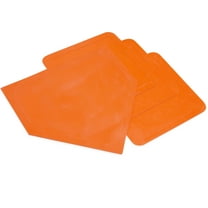 Champion Sports Throwdown Base Set: 4 Baseball & Softball Rubber Throw Down Bases - Training & Practice Equipment, Orange , 1" x 17" x 17"