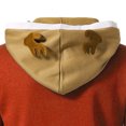 thumbnail image 5 of WREESH Men's Fleece Christmas Antlers Hooded Printed Sweatshirt Jacket, 5 of 5
