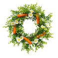 thumbnail image 2 of S SERENABLE Easter Carrot Leaf Wreath Artificial Eucalyptus Leaves Wreath Front Door Window Greenery Garland for Festival Home Decor Gift, 2 of 8