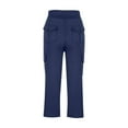 thumbnail image 4 of LLYWEY Cargo Pants for Girls High Waisted Yoga Pants with Pockets Causal Loose Wide Leg Trousers Drawstring Elastic Waist Pull On Pants Navy 9T, 4 of 6