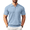 Sky Blue, variant on COOFANDY Men's Zipper Polo Shirts Short Sleeve Ribbed Knit Polo T Shirts Fashion Casual Golf Shirts