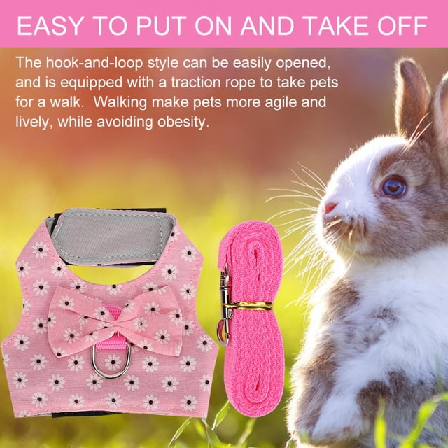 Arnés Resistente Para Conejos, Accesorios Para Animales Pequeños, Chaleco De Tela Vaquera, Juego De Correas, Para Conejos