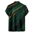 thumbnail image 2 of Camisas Para Hombre Manga Larga Regular Fit Hombres Verano Top Camisas Ocio Especial Digital Impreso Botón Camisa Casual Manga corta Top Blusa (Green, XXL), 2 of 7