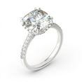 thumbnail image 4 of Bow Jewel 14K White Gold Plated Wedding Ring - Double Prong 2.26 Ct Cushion Cut Excellent Diamond Classic Ring for Women's - Engagement Ring for Her - Giftsfriend - Custom Ring, 4 of 10