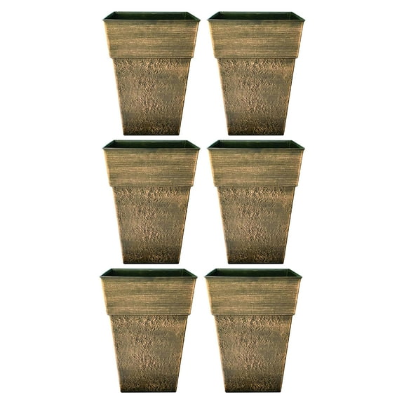 The HC Companies Avino 16 Inch Square Planter Pot (6 Pack)