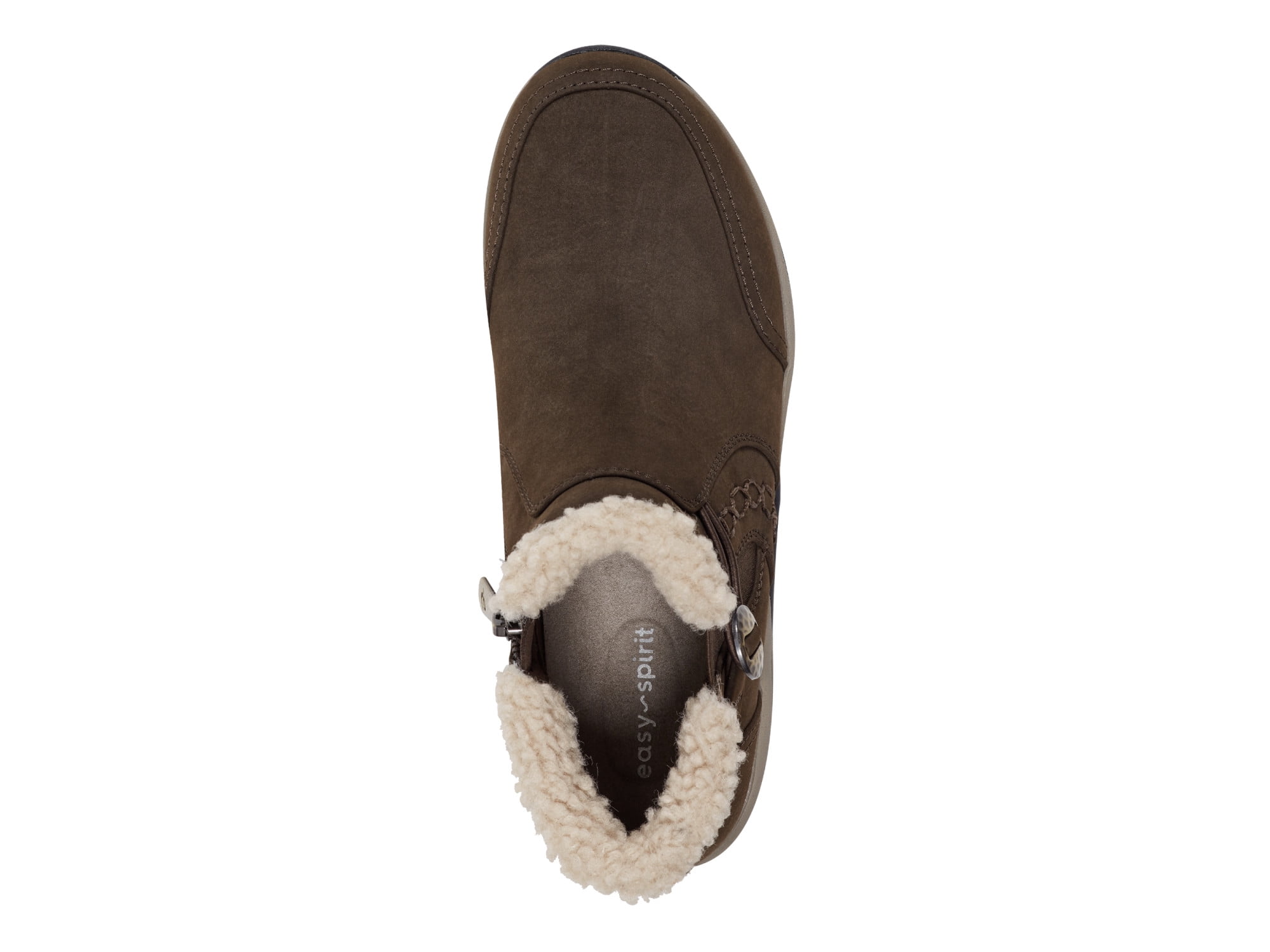 Easy Spirit Women's ERIQUE Button Strap Cozy Slip On Bootie