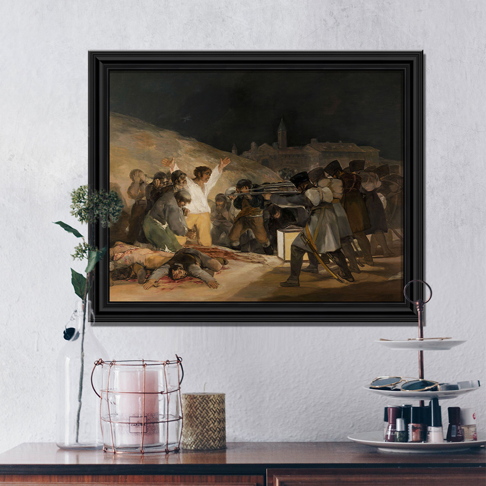 The Third May Framed Print by Francisco Goya, World Famous Wall Art  Collection, Great Addition To Your Office Decor, 11x14, 2482B