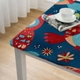 thumbnail image 5 of WYYP Owls Stars Bird Square Tablecloth Outdoor Picnic Camping and Indoor Kitchen Dining Party 100% Polyester Fiber 46*46, 5 of 8