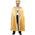 thumbnail image 4 of Adult Gold Royal Halloween Costume Cape, 4 of 5