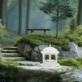 thumbnail image 4 of FONDOTIN 2Pcs White Plastic European Style Round Gazebo Model For Fairy Garden Micro Landscape Decor, 4 of 8