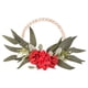 thumbnail image 1 of Corona floral de cuentas de madera para puerta de entrada, aros florales, decoración del hogar, pared bohemia Rojo, 1 of 9