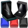 thumbnail image 2 of LED Light Jewelry Box For Ring Necklace Luxury Velvet Storage Cases Engagement Display Case Gift High Quality Packaging Showcase Ring box 01, 2 of 6