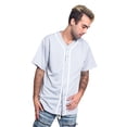 thumbnail image 2 of Victorious Men's Classic Button Down Baseball Jersey Shirt BJ42 - GREY - 2X-Large, 2 of 5