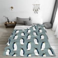 thumbnail image 5 of Pofeuu Penguin Print Ultra-Soft Micro Fleece Blanket,for Bed Or Sofa,All Season Throw Blankets Flannel Blanket-50"x40", 5 of 7