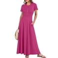 thumbnail image 1 of Vestido largo ANRABESS casual de verano de manga corta para mujer, 1 of 8