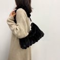 thumbnail image 3 of Bolso de peluche para mujer, otoño e invierno, bolso de mano de mujer sencillo y elegante, bolso de mensajero peludo para mujer, 3 of 6