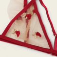 thumbnail image 4 of Gibobby Tangas de mujer sexy encaje Día de San Valentín Sujetador Lencería Tanga Ropa de dormir sexy Nueva flor G-String Ropa interior de encaje Íntimos(Rojo, M), 4 of 5