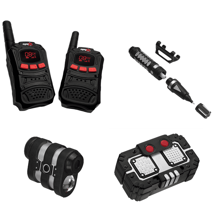 SpyX Secret Agent Comms Kit. Includes Walkie Talkies, Micro Voice  Disguiser, Invisible Ink Pen, Micro Spy Scope. All the Spy Gear You Need To  Play! - Walmart.com