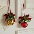 thumbnail image 3 of Christmas Metal Jingle Bell with Velvet Bowknot Ribbon Pendant Christmas Door Hanging Decorations Christmas Tree Ornament, 3 of 9
