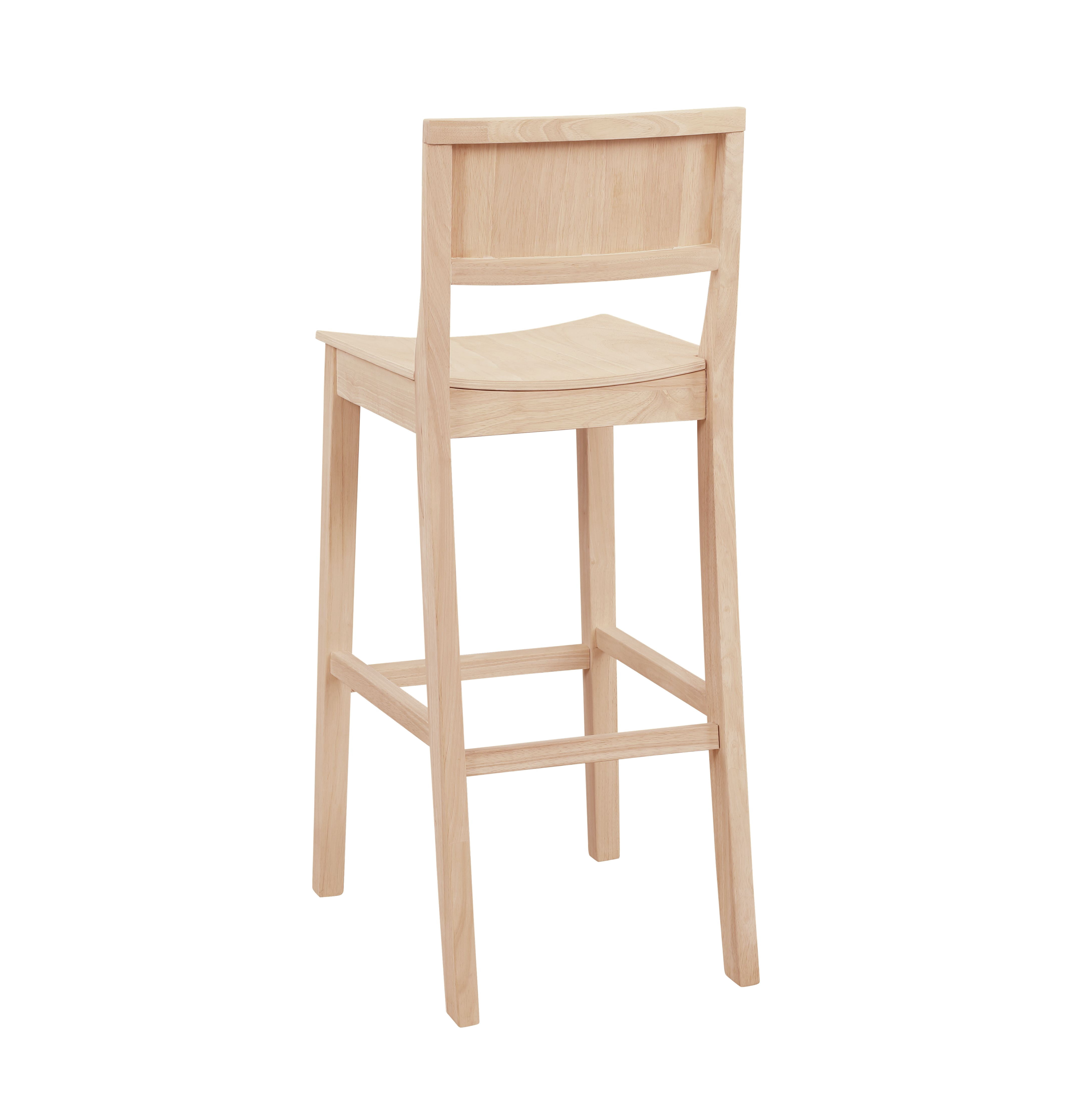 Linon Darcy 30" Indoor Wood Bar Stool, Set of 2, Unfinished