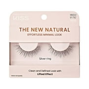 KISS The New Natural False Eyelashes Full Strip Lash Single Pack, 'Silver ring', 1 Pair