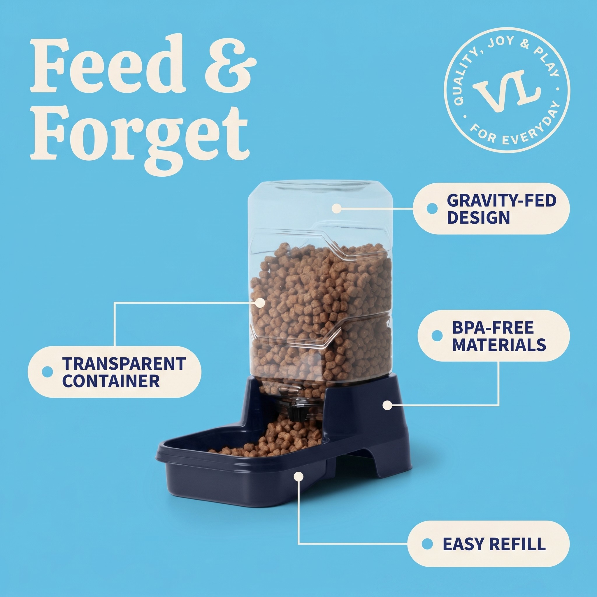 Vibrant Life 2 lb Gravity Feeder for Extra Small Pets photo 6