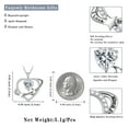 thumbnail image 6 of Fasjewly I Love You to The Moon and Back Necklace,S925 Sterling Silver Heart Birthstone Necklace, Moon and Star Pendant Necklace Christmas Birthday Anniversary Jewelry Gifts for Women / Wife /Mom, 6 of 11