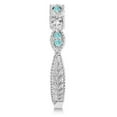 thumbnail image 2 of Vintage Stackable Diamond and Aquamarine Ring 14k White Gold (0.15ct), 2 of 4