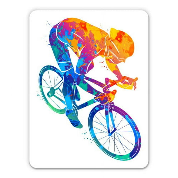 Cycling - 3" Vinyl Sticker - For Car Laptop I-Pad Phone Helmet Hard Hat - Waterproof Decal