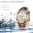 thumbnail image 4 of Reloj LIGE Reloj militar de lujo blanco cuarzo para hombre, 4 of 4