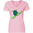 thumbnail image 3 of Inktastic Sea Turtle with swirls Women's V-Neck T-Shirt, 3 of 5
