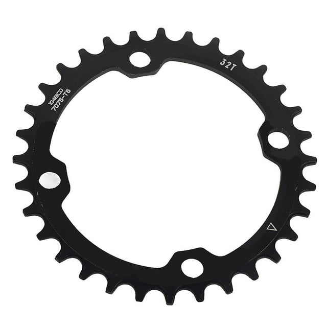 Piezas de reparación de plato de manivela simple de acero para bicicleta de montaña BCD 104 de 32/34/36/38T (negro de 32T)