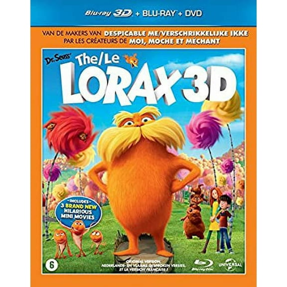 The Lorax (3D & 2D) (Blu-Ray & DVD Combo) [ Blu-Ray, Reg.A/B/C Import - Belgium ]