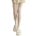 thumbnail image 1 of Gupgi Chaussettes Hautes Mo pour Femmes Pure Noeud Papillon Bas Chaussettes d'Été, 1 of 8