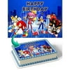 sonic game edible cake image topper birthday cake banner 1/4 sheet
