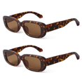 thumbnail image 1 of BUTABY Gafas de sol rectangulares para mujer, gafas de conducción retro de los años 90, marco cuadrado estrecho, protección UV400, 1 of 6
