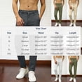 thumbnail image 3 of Hurxie Men's Slim Fit Dress Pants Stretch Casual Pants for Men Elastic Waistband Tapered Trousers Skinny Pants with Pockets White,M, 3 of 7