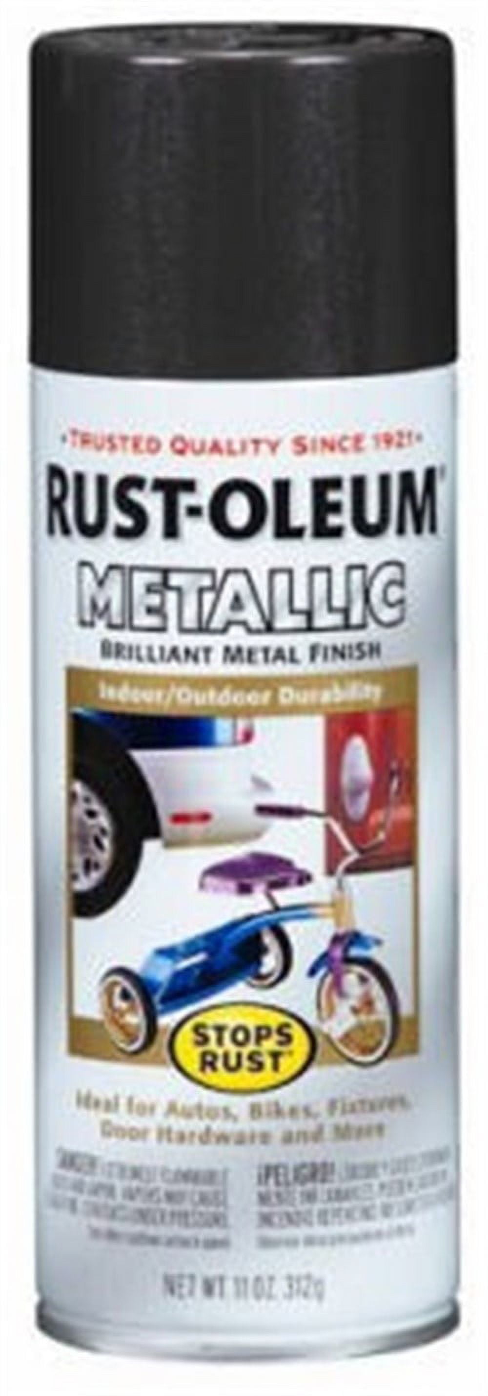 Rust-Oleum 7274830-3PK Stops Rust Metallic Spray Paint, 11 oz, Antique  Brass, 3 Pack