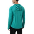 thumbnail image 2 of Weilanxin Men's Quick Dry Hooded Tops Lightweight Thin Long Sleeve Running Hiking Fishing Rash Guard Hoodies Outdoor T-Shirt Peacockblue 2XL, 2 of 8
