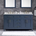 thumbnail image 3 of Ove Decors Tahoe 60 in W x 21 in D Midnight Blue Bathroom Vanity with Engineered Marble Countertop and Framed Wall Mirrors, 3 of 20