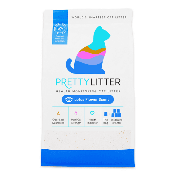 PrettyLitter Litière pour Chat avec Suivi de la Santé, Parfum Fleur de Lotus, 8 Lb