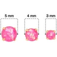 thumbnail image 4 of Body Candy 20G Plated Steel Iridescent Pink Rosy Stud Earrings Set of 3 Pierced Post Fashion Earrings Women, 4 of 4