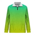thumbnail image 5 of Stamzod Men's Fleece Lined Pullover 1/4 Zipper Long Sleeve Mock Neck Men's Sweatshirts Gradient Casual Basic Thermal Fall Winter Outerwear, 5 of 5