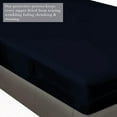 thumbnail image 2 of HNB Store Zipper Fitted Sheet Only, Twin Size 8" Deep Pocket Premium 1000TC Pure Egyptian Cotton - Navy Blue, 2 of 6